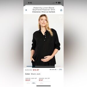 Maternity XL Linen Blouse